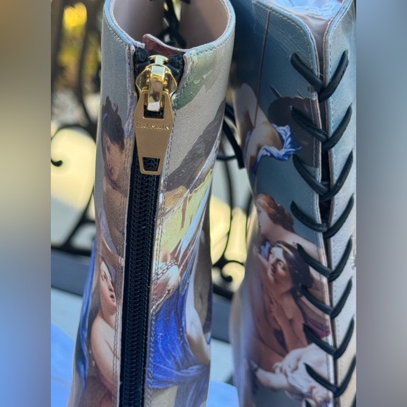 Balmain Multicolor Artistic Print Heeled Uria Boots - Picture 16 of 16